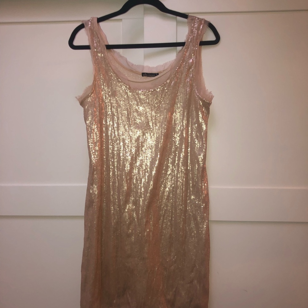 Ella Moss nude/blush sequin dress